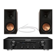 Marantz PM6007BK Amplifier With Rp-600M II Bookshelf Walnut Speakers Pair Package