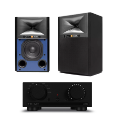 Mission 778XBK-4309BK Amp With Jbl 4309 Speakers Pair - Black