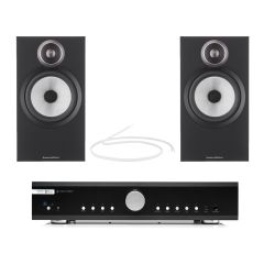 Musical Fidelity B1XI-606S3BK Amplifier With 606S3 Bookshelf Speakers Pair Bundle Black