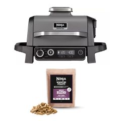 Ninja OG701UK Woodfire Electric BBQ Grill & Smoker with Woodfire BBQ Pellets