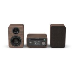 PURE Classic Stereo Mini Micro Stereo All in-one System with DAB+, FM and CD player Coffee Brown Walnut