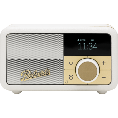 Roberts Revival Petite 2 DAB DAB+ Bluetooth Rechargeable Digital Radio in Pastel Cream