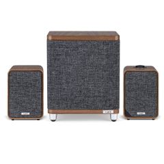 Ruark Audio MR1 MK3 Bluetooth Speakers with RS1 100W Subwoofer Rich Walnut