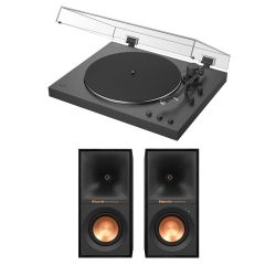 Sony PSLX3BT Fully Automatic Bluetooth Turntable With Klipsch R-40PM Speakers Black