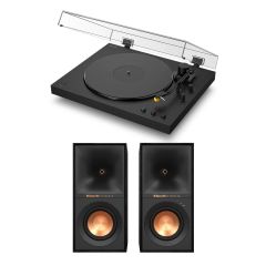 Sony PSLX5BT Fully Automatic Bluetooth Turntable With Klipsch R-40PM Speakers Black Bundle