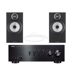 YAMAHA AS501 Amplifier With B&W 606 S3 Bookshelf Speakers Pair Black