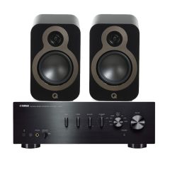 YAMAHA AS501 Amplifier With Q Acoustics Q3020c Bookshelf Speakers Pair Black