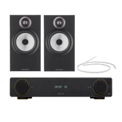 Arcam A5 Radia Amplifier & Bowers & Wilkins 606 S3 Bookshelf Speakers Premium HiFi Package in Black