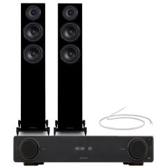 Marantz PM6007 and Wharfedale Diamond 12.3 Floorstanding Speakers Black HiFi Package