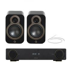 Arcam Radia A5 integrated Amplifier with Q Acoustics 3020c HiFi System black Hifi Package