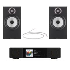 Arcam SA35 Integrated Amplifier With 606S3 Bookshelf Speakers Pair Bundle Black