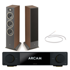 Arcam SA35 Integrated Amplifier With Theva N2 Floorstanding Speakers Pair Dark Wood Hi-Fi Bundle