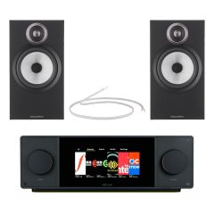 Arcam SA45 Integrated Amplifier With 606S3 Bookshelf Speakers Pair Bundle Black