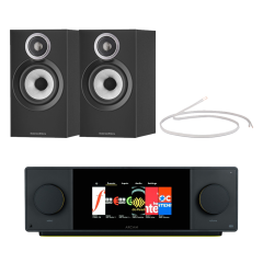 Arcam SA45 Integrated Amplifier With 607S3 Bookshelf Speakers Pair Hi-Fi Bundle Black