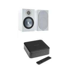 Harman Kardon Citation Amp with Monitor Audio Bronze 50 Bookshelf Speakers White Package: High-Performance Audio for Every Room