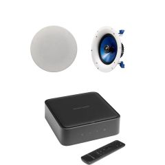 Harman Kardon Citation Amp with Yamaha NSIC800 In-Ceiling Speakers in White Pair Bundle