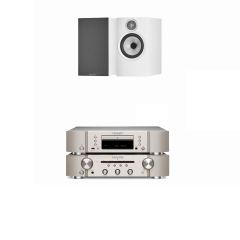 Marantz PM6007CD6007SG-606S3WH Integrated Amp With CD Player Silver Gold And 606 S3 White