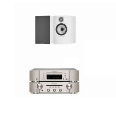 Marantz PM6007CD6007SG-607S3WH Integrated Amp With CD Player Silver Gold And 607 S3 White