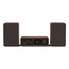 Pure Classic Stereo DAB DAB+ FM Music System with Bluetooth, CD Player, and Internet Radio in  Coffee Black