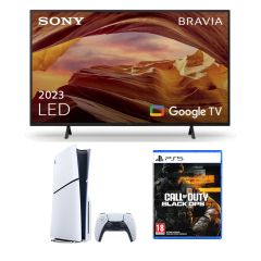 Sony KD50X75WLPU 50-Inch LED 4K Smart TV paired with the PlayStation 5 Console with Call of Duty Black Ops 6