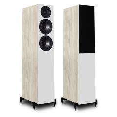 The Wharfedale Diamond 12.3 Floorstanding Speaker pair in Light Oak 2.5-way system