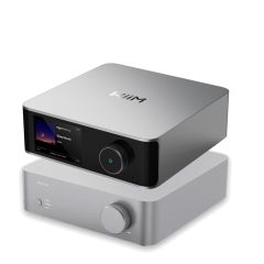 WiiM Vibelink Amp Stereo Amplifier with ULTRA Music Streamer Silver