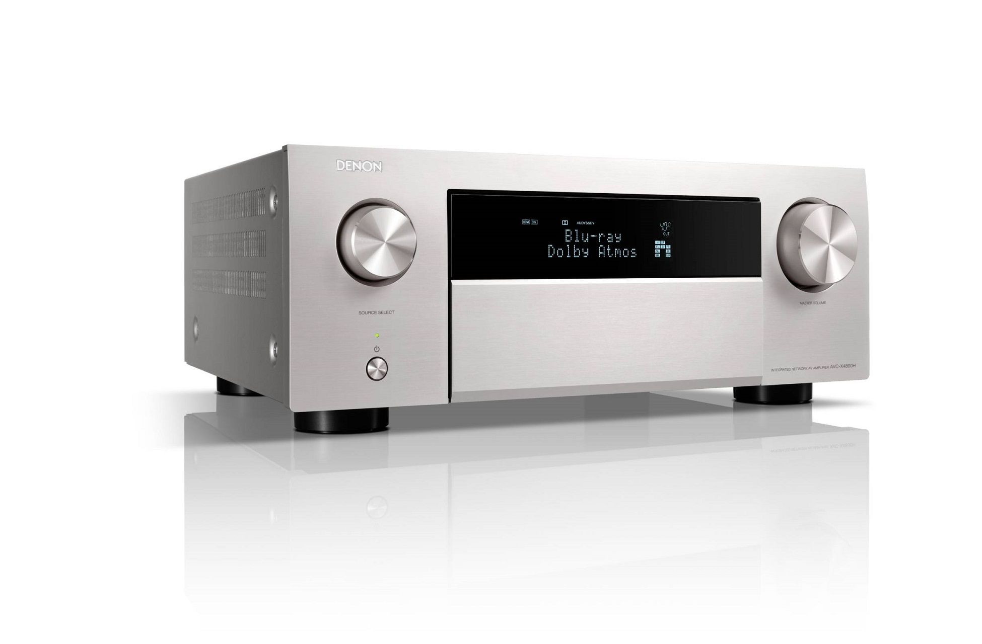 Side view of Denon AVC-X4800H 9.4 Channel Ultimate 8K AV Amplifier for Home Cinema Enthusiasts