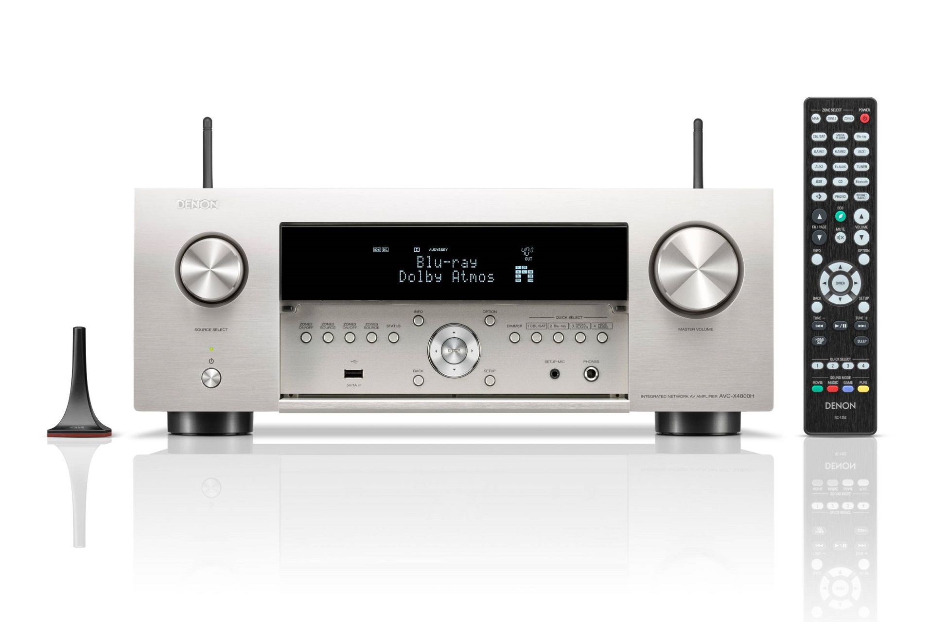 Side view of Denon AVC-X4800H 9.4 Channel Ultimate 8K AV Amplifier for Home Cinema Enthusiasts