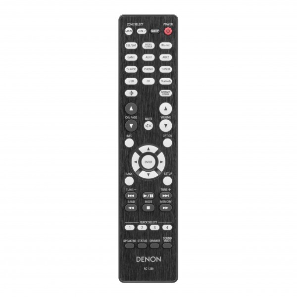 Side view of Denon DRA-900H 2.2 Ch 145W 8K Audio Video Premium Receiver with HEOS Built-in Black