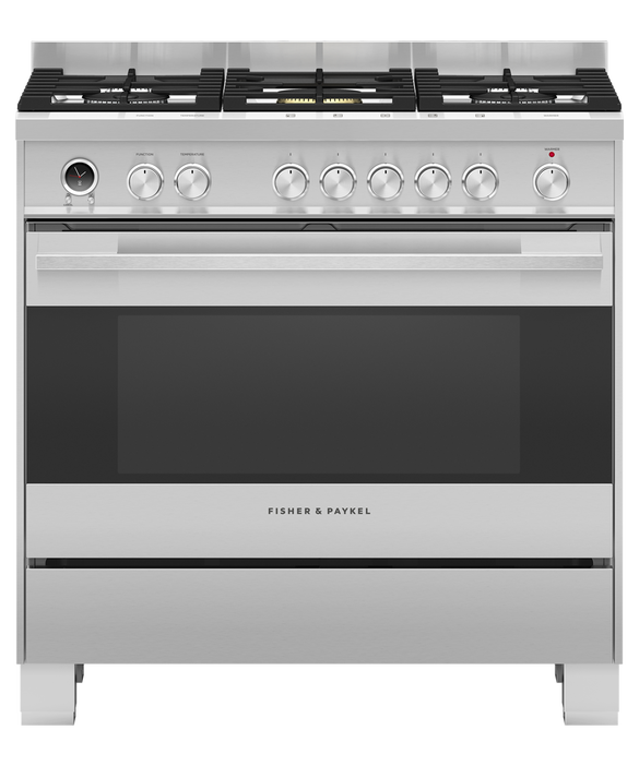 Fisher & Paykel Or90sdg6x1 90Cm Dual Fuel Range Cooker With Gas Hob And Pyrolytic Cleaning - Stainless Steel - Image 2