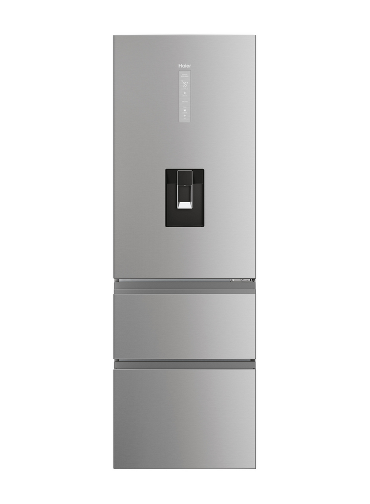 Haier 3D 60 Series 5 Fridge Freezer with Water Dispenser, Silver, E Class | Freestanding 3 Door Refrigerator with Easy Access Freezer Drawers, Total No Frost, Smart Contents, 60x67x185 cm, HTW5618EWMG - Image 13