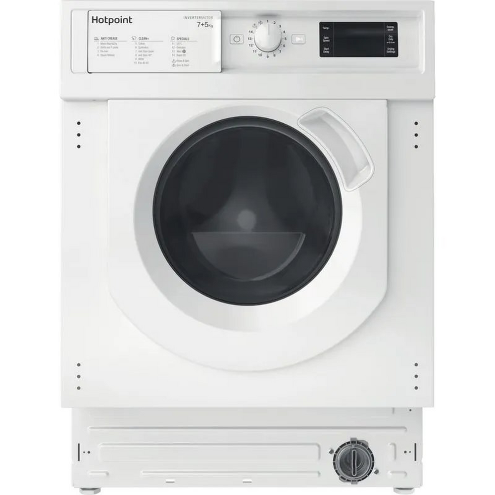 Hotpoint Biwdhg75148ukn Integrated Washer Dryer - 7Kg Wash, 5Kg Dry, 1400Rpm, Steam, White - Image 10