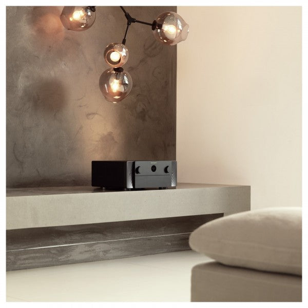 Side view of Marantz Cinema 30 Premium 11.4 Channel AV Receiver in Sleek Black