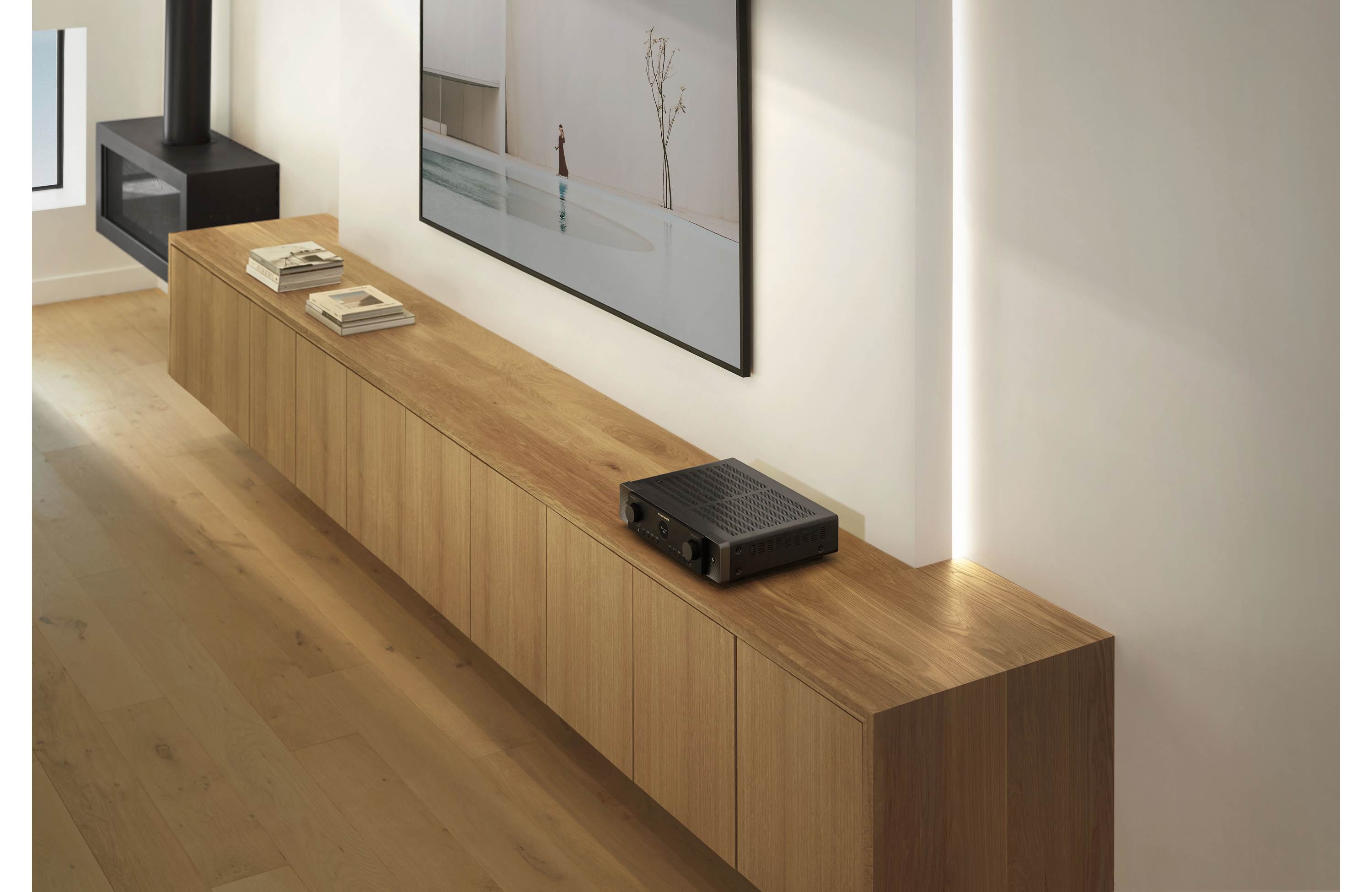 Side view of Marantz Cinema 70S 7.2 Channel Slimline Av Receiver in  Black