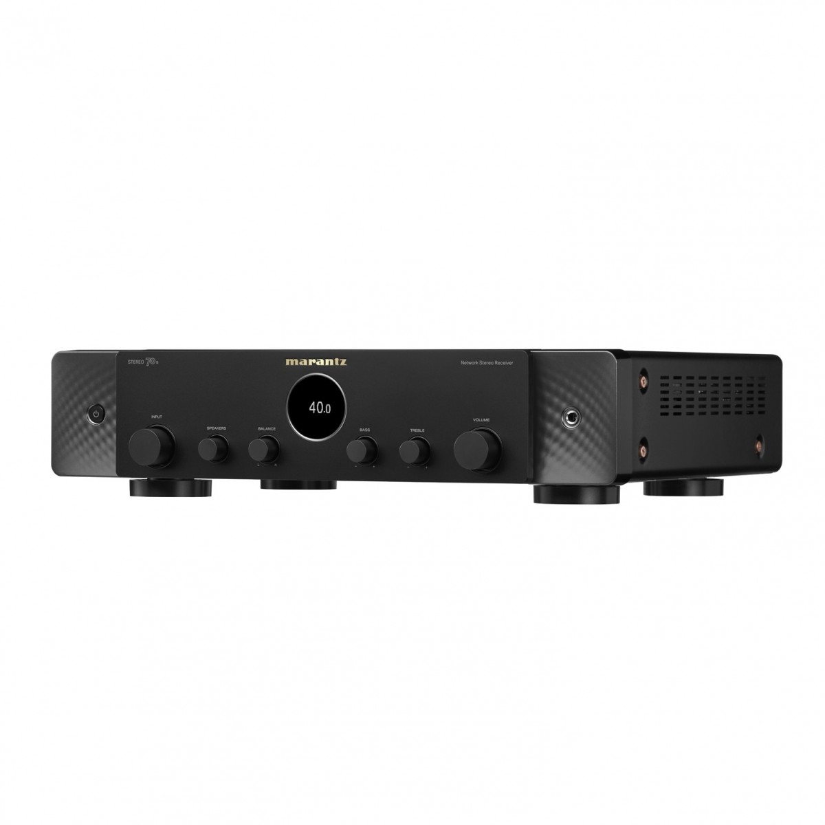 Side view of Marantz Stero 70s 2.2 Channel Slim Line Stereo Receiver in Black