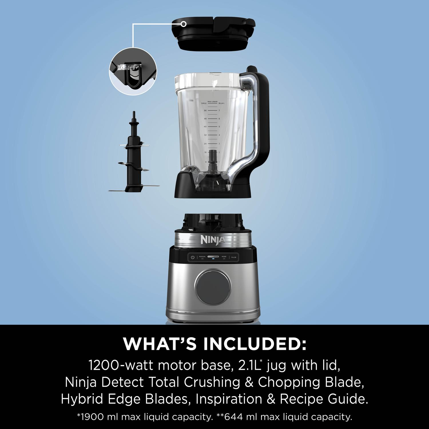 Side view of Ninja TB201UK Detect Power Blending Pro with Blendsense Technology - Black