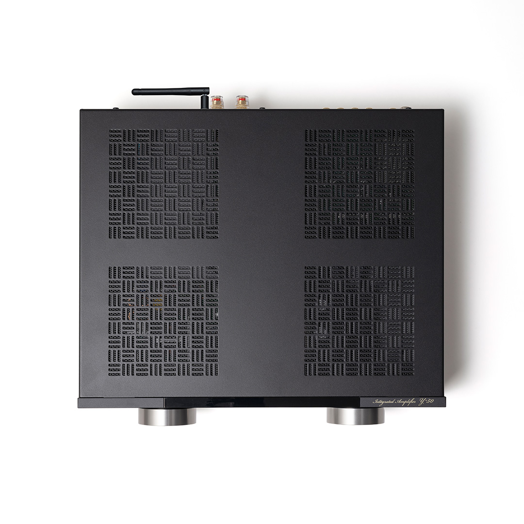 Side view of Onkyo Muse Y50 Network Stereo Amplifier Black