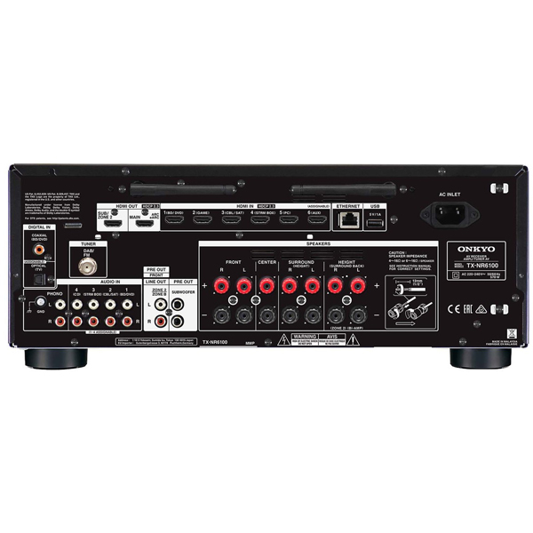 Side view of Onkyo TX-NR6100 7.2 Channel Av Receiver - Black