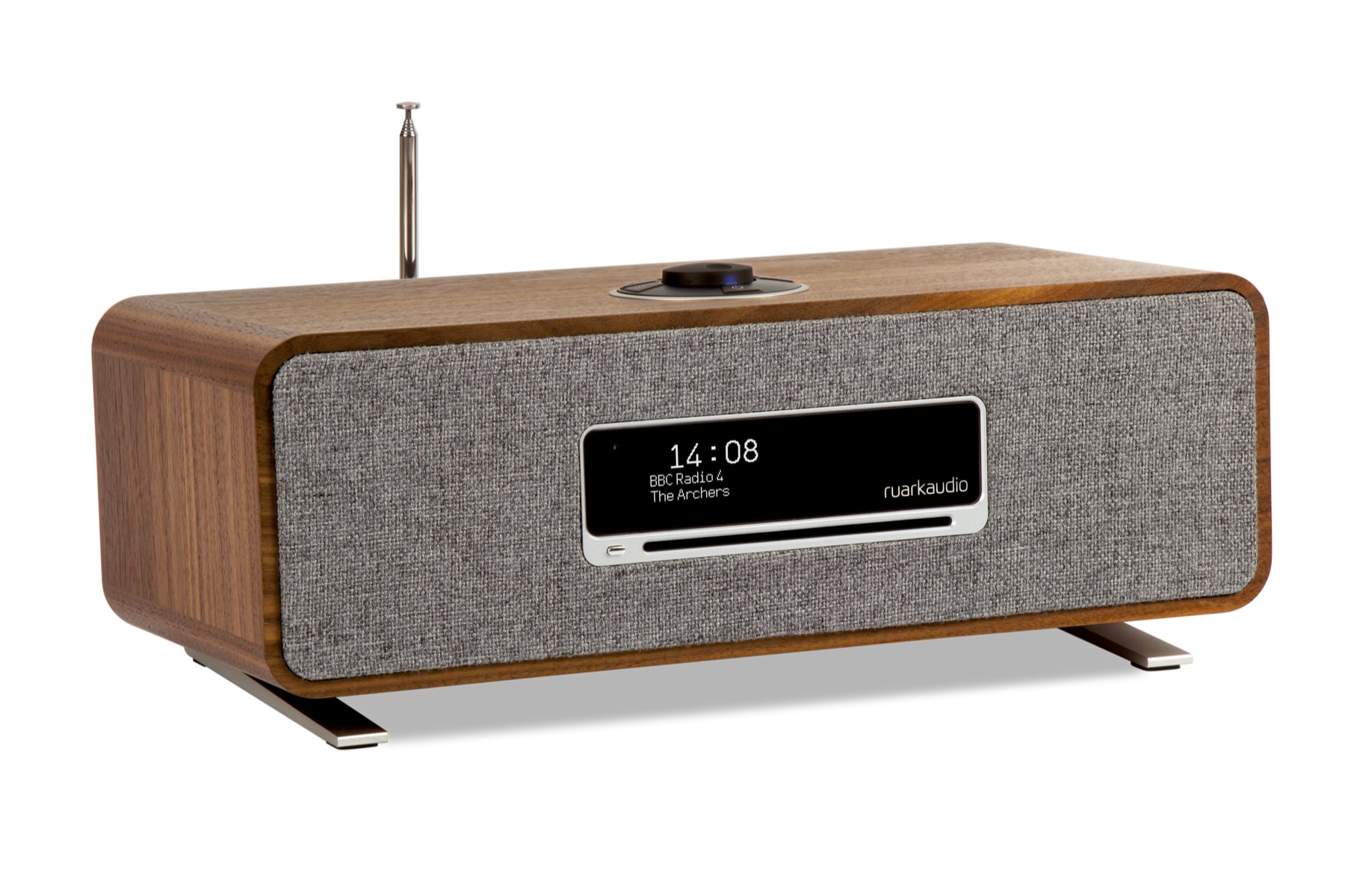 Ruark R3S-RICHWALNUT Music System Rich Walnut/Slate Grey Grille R3s2-Wal