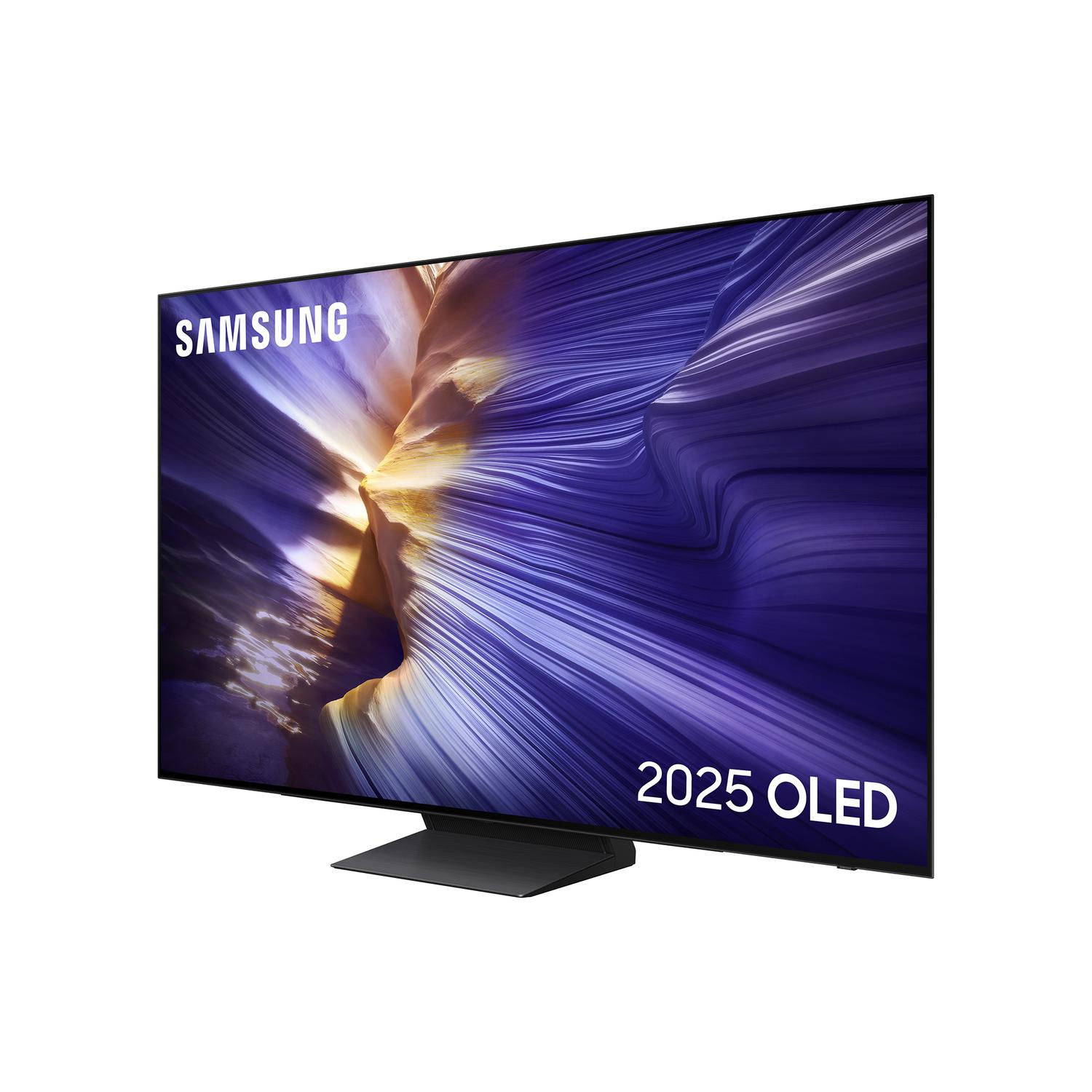 Side view of Samsung QE48S90FAEXXU 48" 4K OLED Smart AI TV