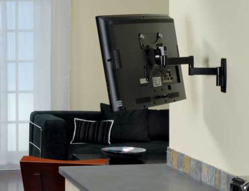 Side view of Sanus MF215-B2 Full-Motion Mount For 15-37 Inch Screens - Black