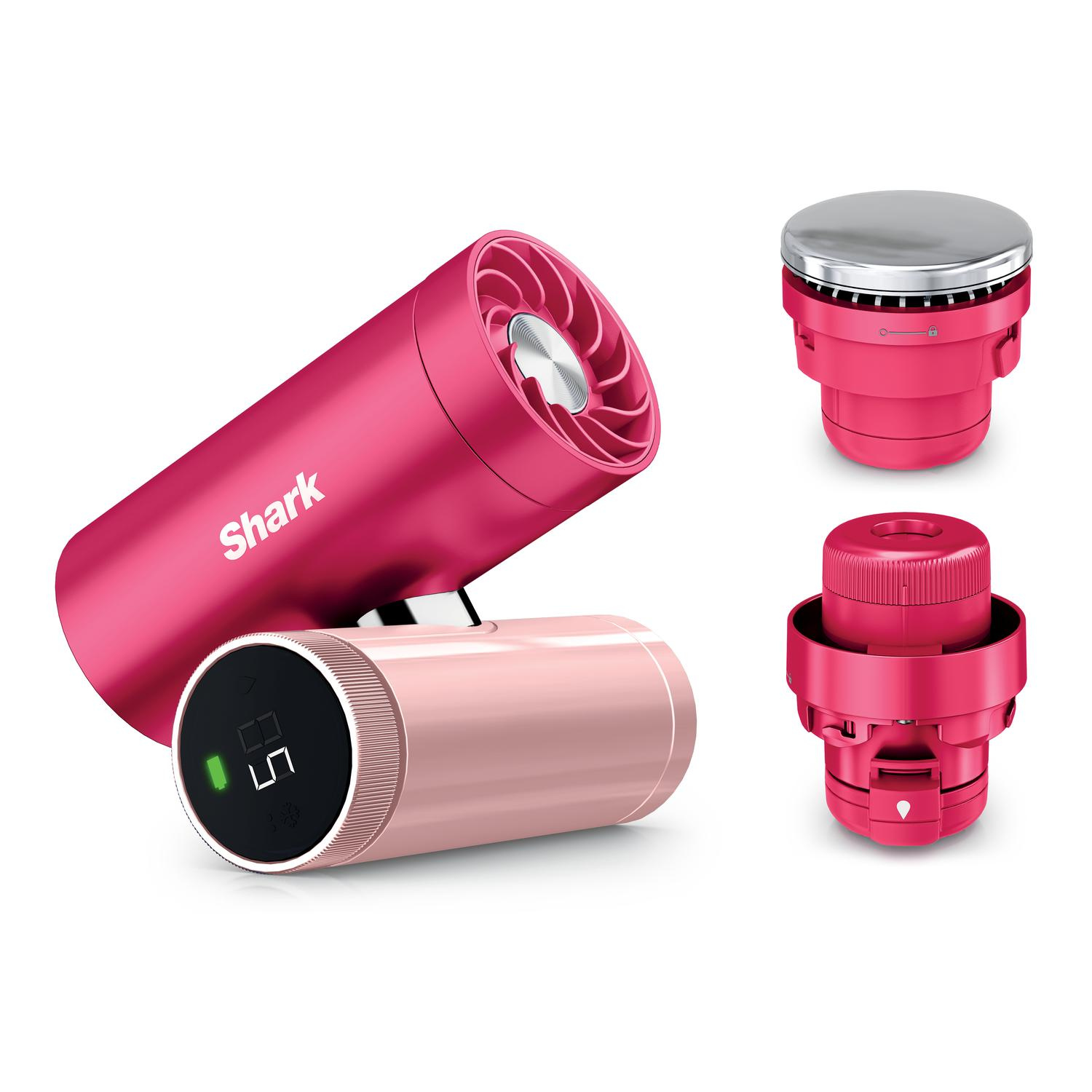 Side view of Shark FA022UKPK ChillPill 3-in-1 Fan Mist InstaChill
