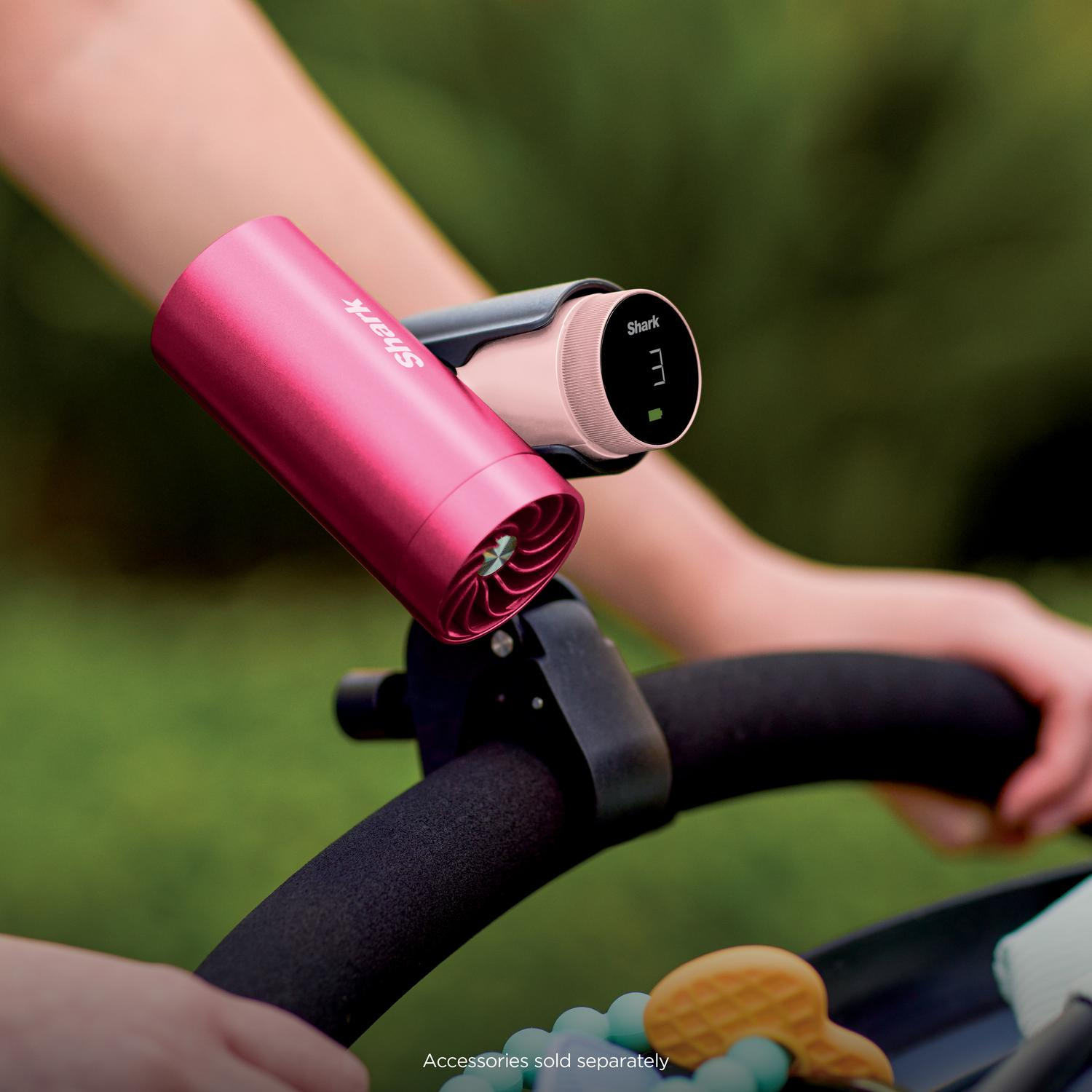 Side view of Shark FA022UKPK ChillPill 3-in-1 Fan Mist InstaChill