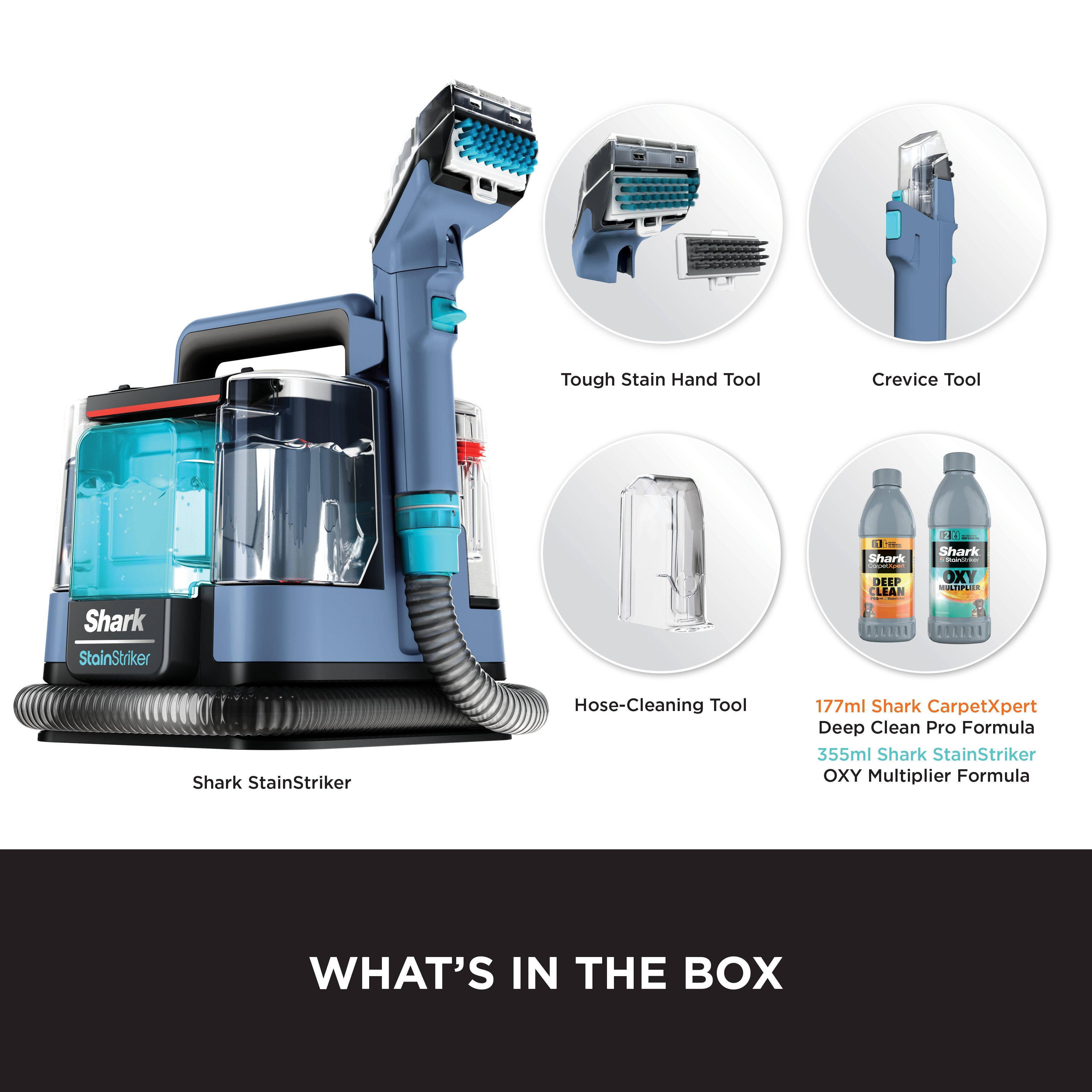 Side view of Shark PX200UKT Spot Cleaner Vacuum - Rotator White