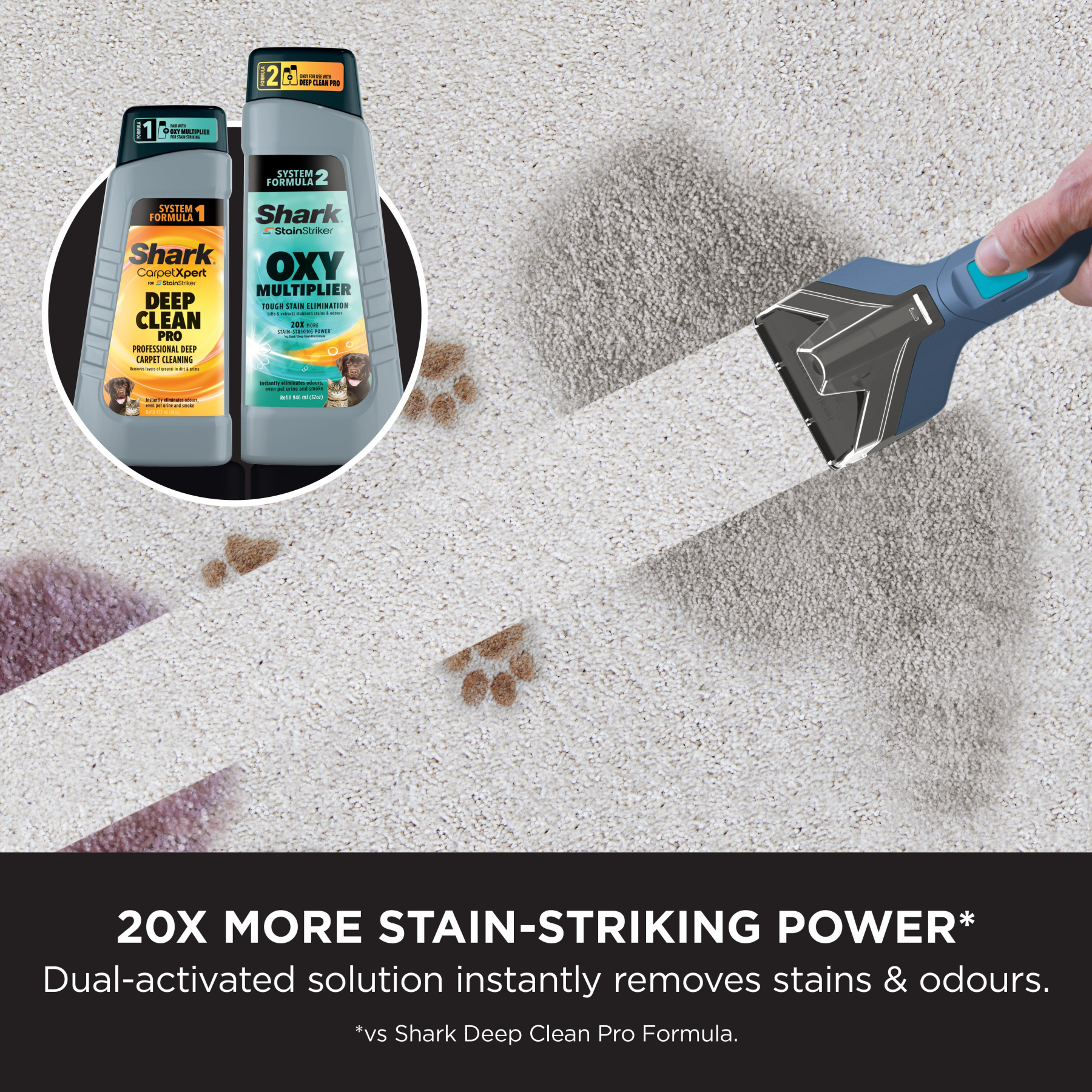 Side view of Shark PX200UKT Spot Cleaner Vacuum - Rotator White