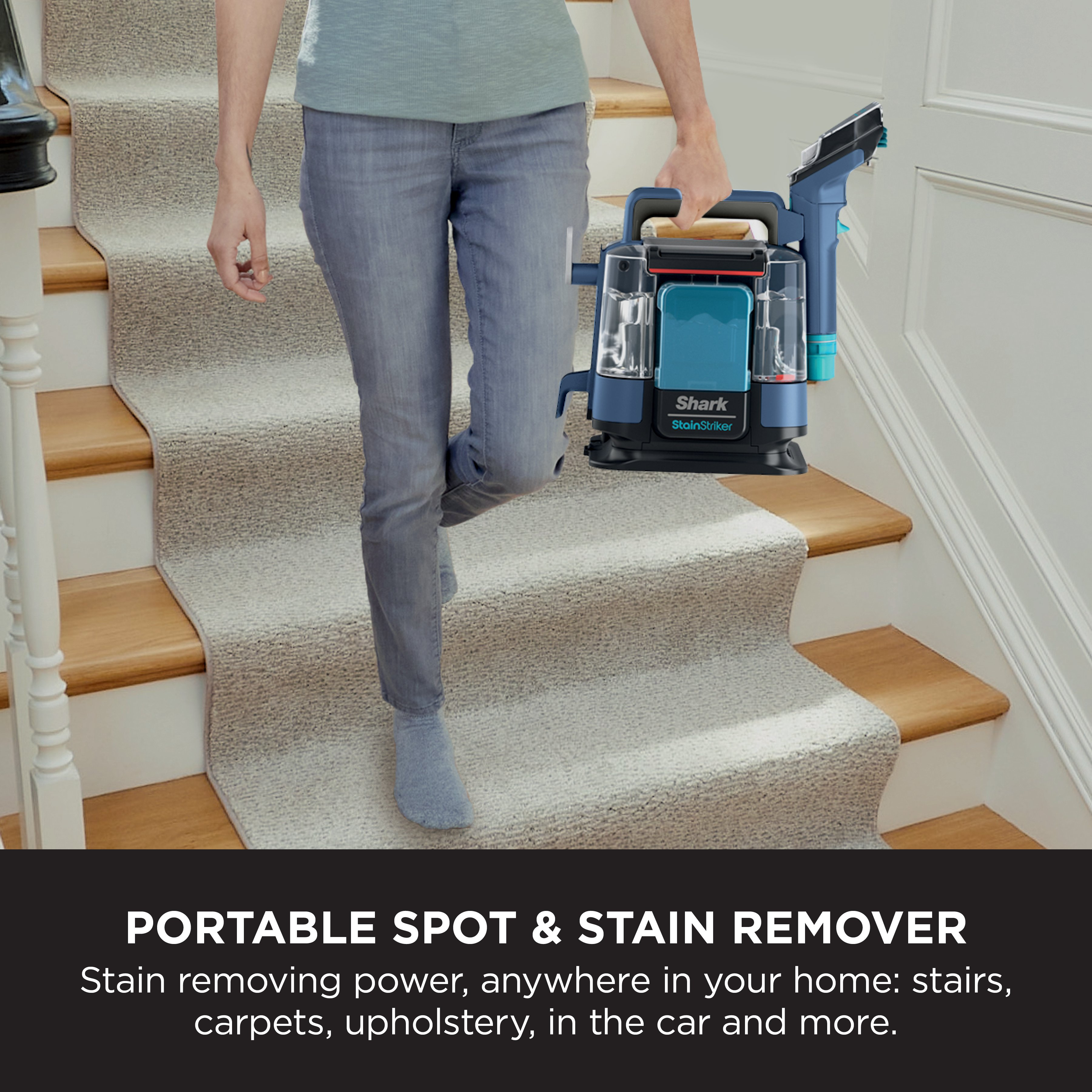 Side view of Shark PX200UKT Spot Cleaner Vacuum - Rotator White