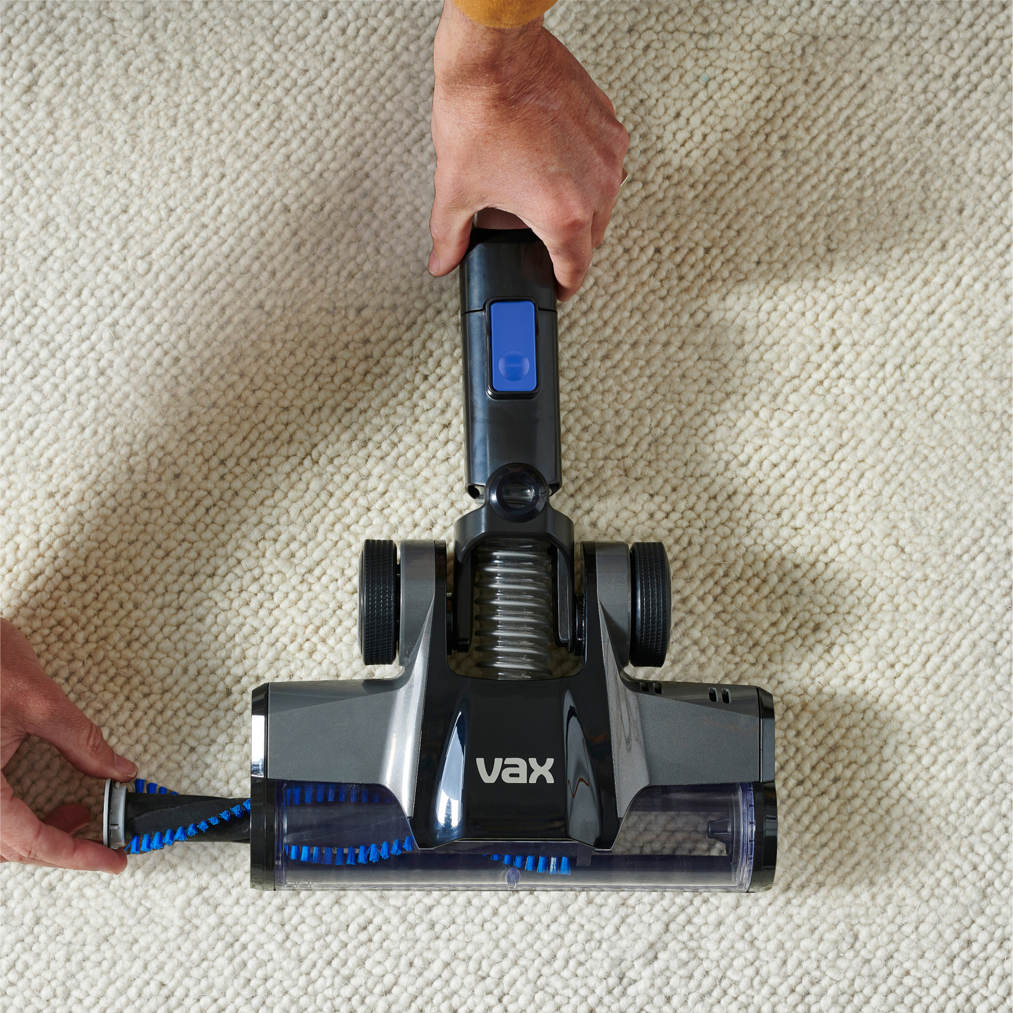 Side view of VAX CLSV-PAKS Cordless Vacuum Cleaner - Graphite & Blue