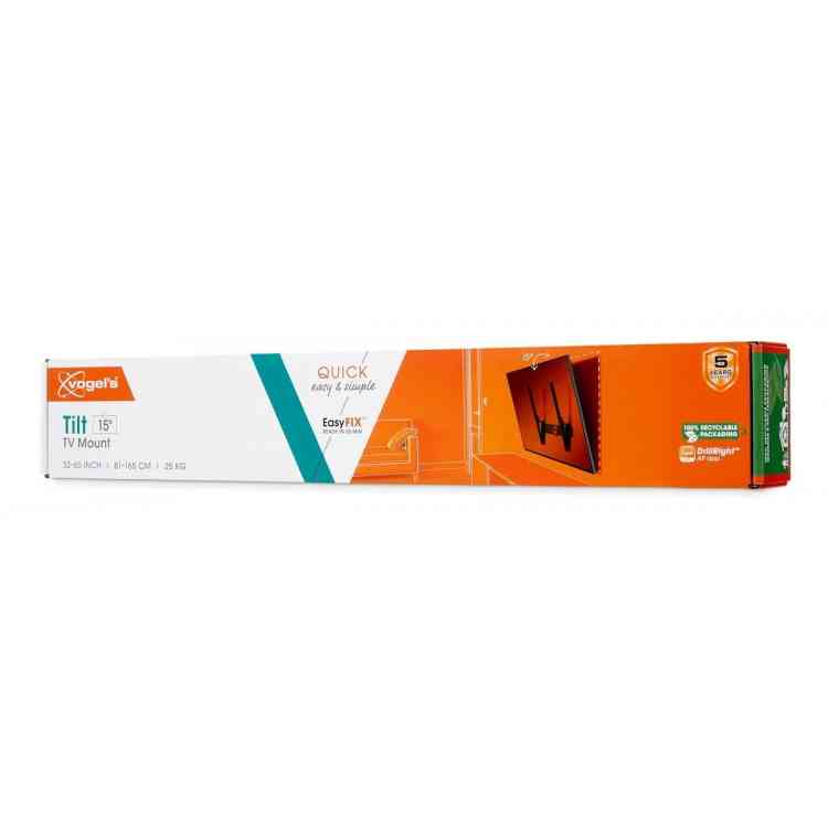 Side view of Vogels TVM1415 Quick Series Display Wall Mount, 32-65", Tilt