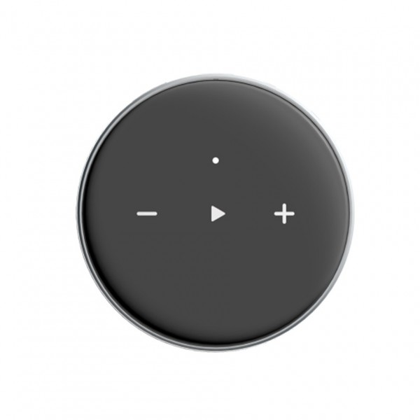 Side view of WiiM Mini Wireless Hi-Res Music Streamer in Black