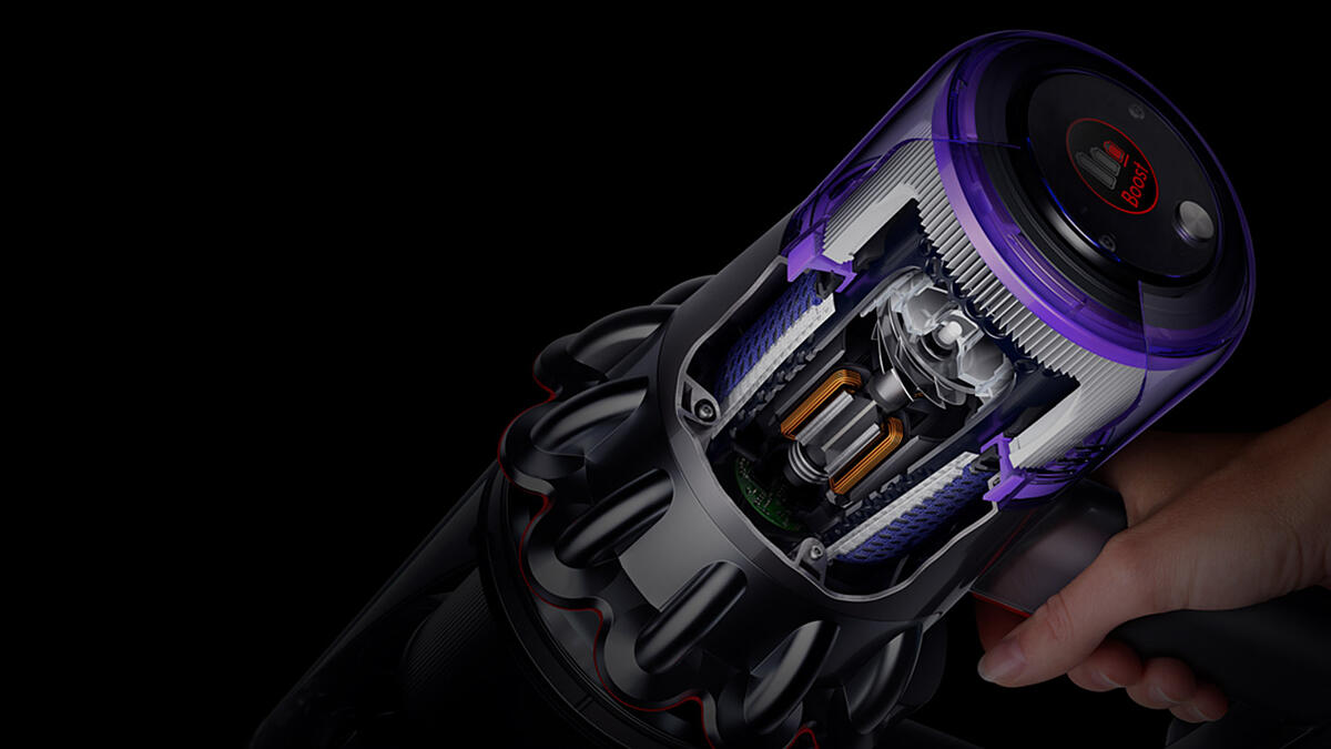 Exploded diagram revealing the powerful electric motor.